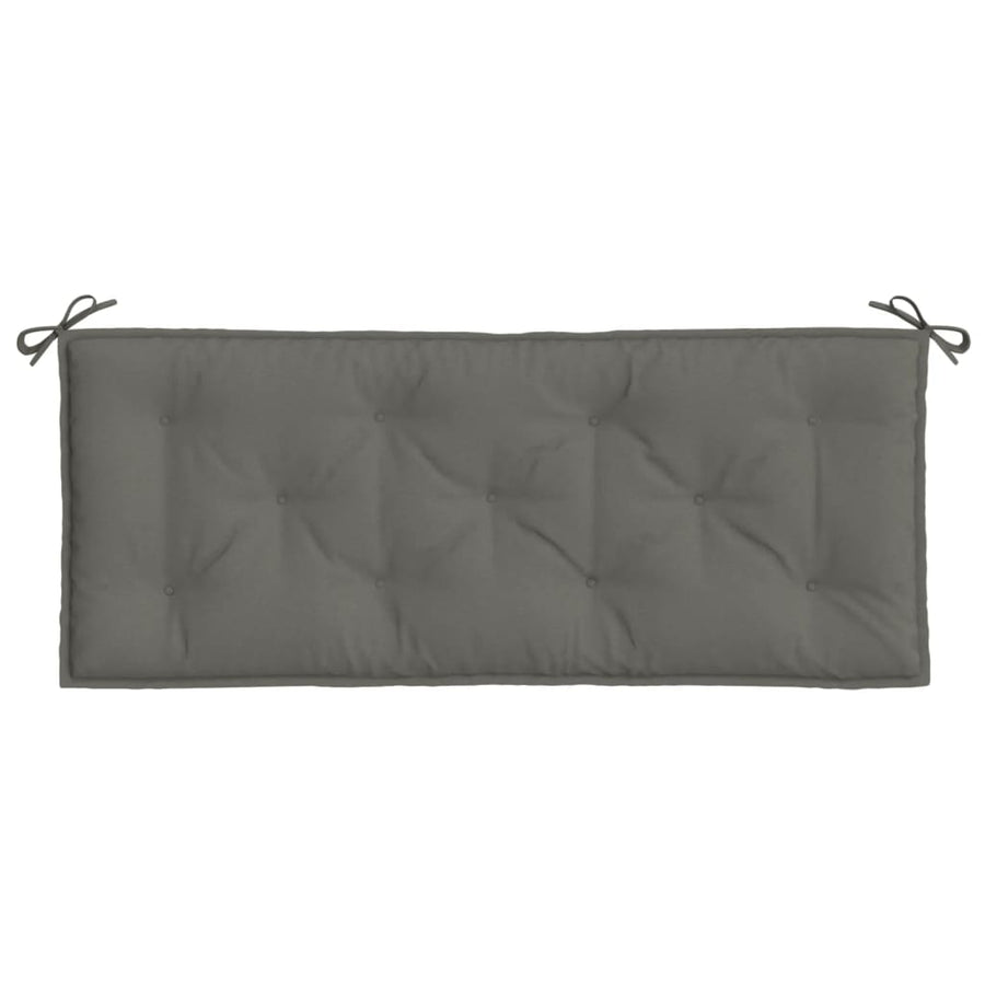 Tuinbankkussens 2 st 120x50x7 cm stof gemêleerd donkergrijs