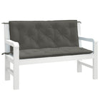 Tuinbankkussens 2 st 120x50x7 cm gemêleerd donkergrijs
