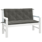 Tuinbankkussens 2 st 120x50x7 cm gemêleerd donkergrijs