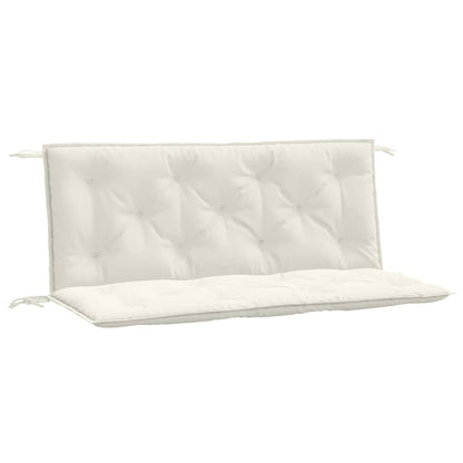 Tuinbankkussens 2 st 120x50x7 cm stof gemêleerd crèmekleurig