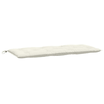 Tuinbankkussens 2 st 120x50x7 cm stof gemêleerd crèmekleurig