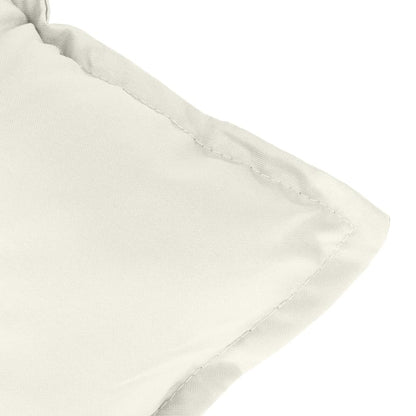 Tuinbankkussens 2 st 120x50x7 cm stof gemêleerd crèmekleurig