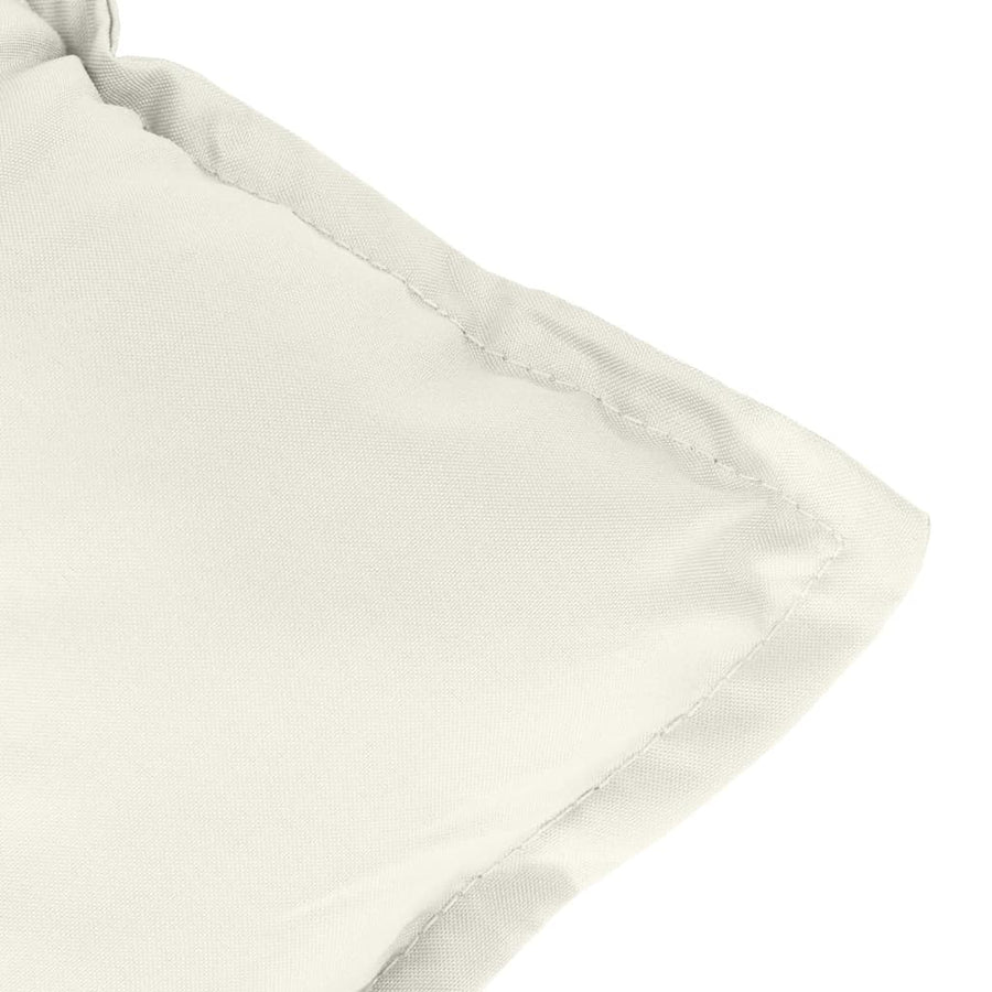 Tuinbankkussens 2 st 120x50x7 cm stof gemêleerd crèmekleurig