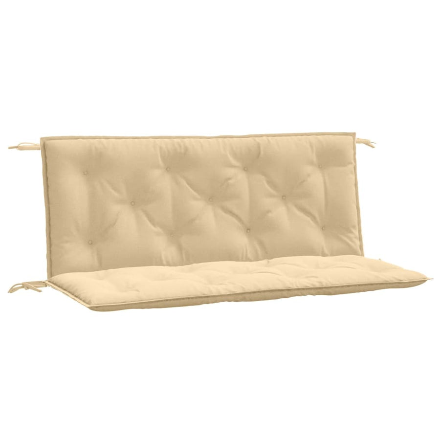 Tuinbankkussens 2 st 120x50x7 cm stof gemêleerd beige