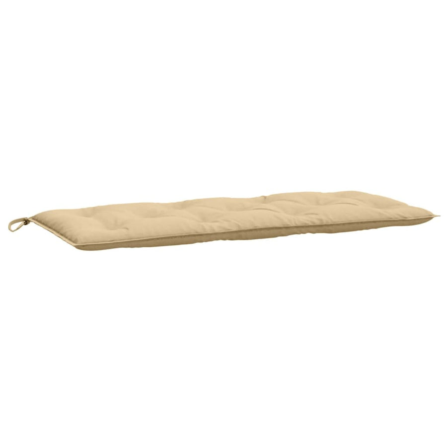 Tuinbankkussens 2 st 120x50x7 cm stof gemêleerd beige