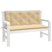 Tuinbankkussens 2 st 120x50x7 cm gemêleerd beige