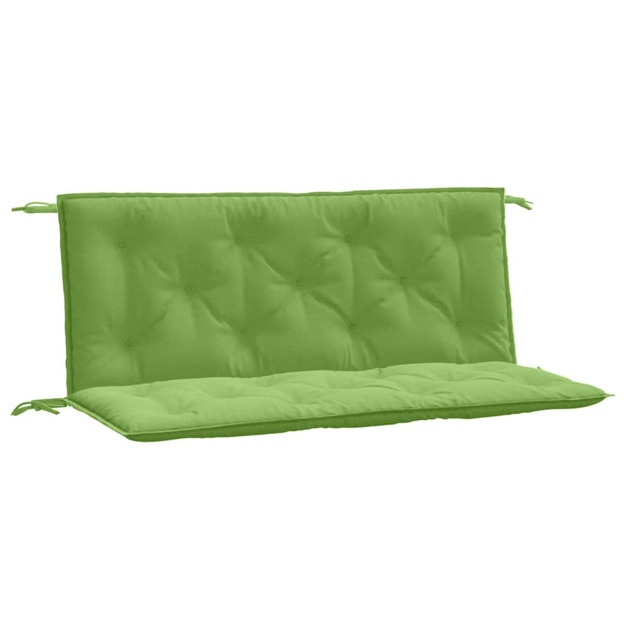 Tuinbankkussens 2 st 120x50x7 cm stof gemêleerd groen