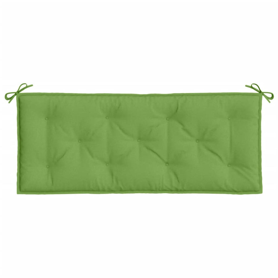 Tuinbankkussens 2 st 120x50x7 cm stof gemêleerd groen