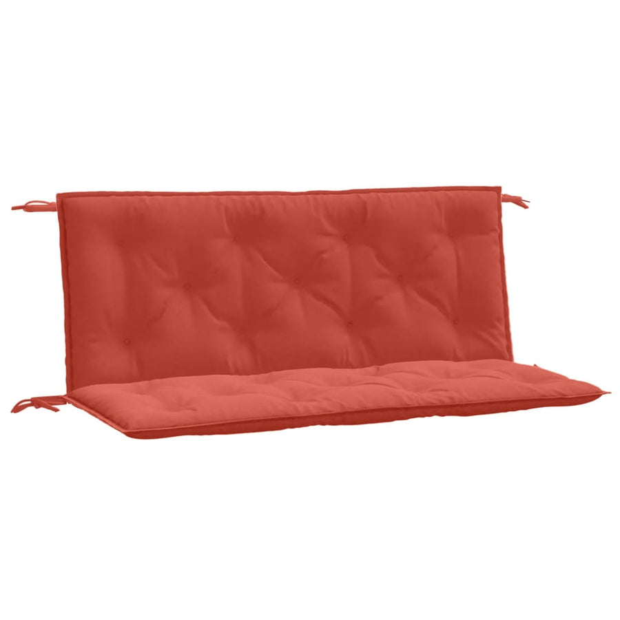Tuinbankkussens 2 st 120x50x7 cm stof gemêleerd rood