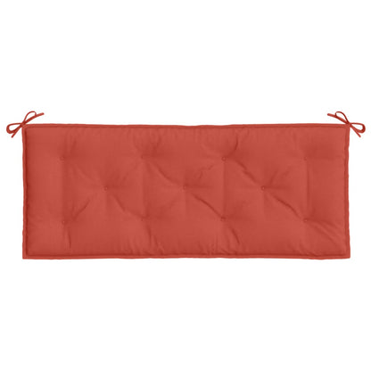 Tuinbankkussens 2 st 120x50x7 cm stof gemêleerd rood