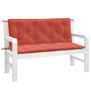 Tuinbankkussens 2 st 120x50x7 cm gemêleerd rood
