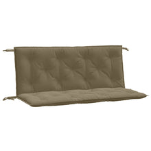 Tuinbankkussens 2 st 120x50x7 cm stof gemêleerd taupe