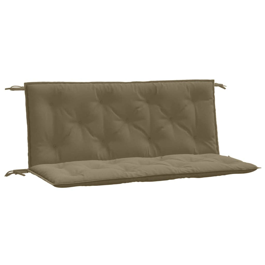 Tuinbankkussens 2 st 120x50x7 cm stof gemêleerd taupe