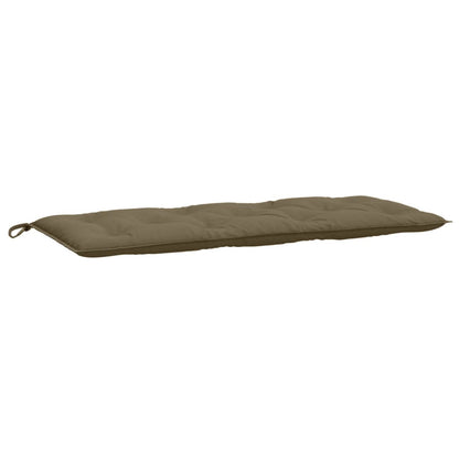 Tuinbankkussens 2 st 120x50x7 cm stof gemêleerd taupe