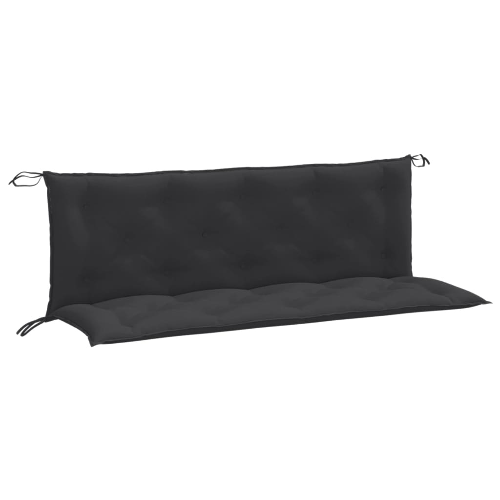 Tuinbankkussens 2 st 150x50x7 cm stof gemêleerd antracietkleur