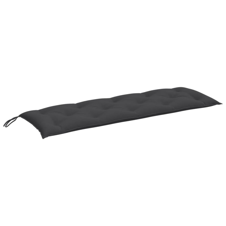 Tuinbankkussens 2 st 150x50x7 cm stof gemêleerd antracietkleur