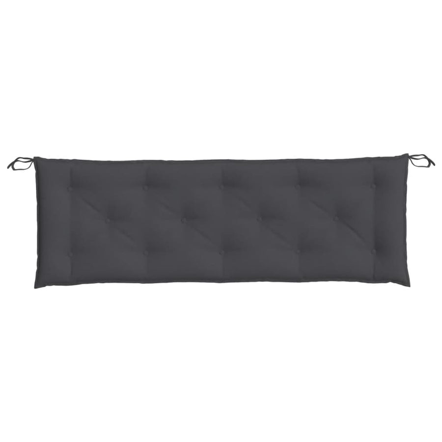 Tuinbankkussens 2 st 150x50x7 cm stof gemêleerd antracietkleur