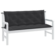 Tuinbankkussens 2 st 150x50x7 cm gemêleerd antraciet