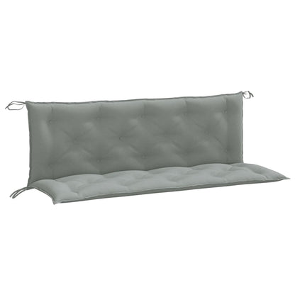 Tuinbankkussens 2 st 150x50x7 cm stof gemêleerd lichtgrijs