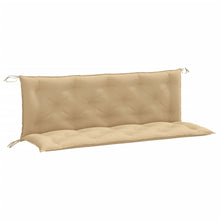 Tuinbankkussens 2 st 150x50x7 cm stof gemêleerd beige