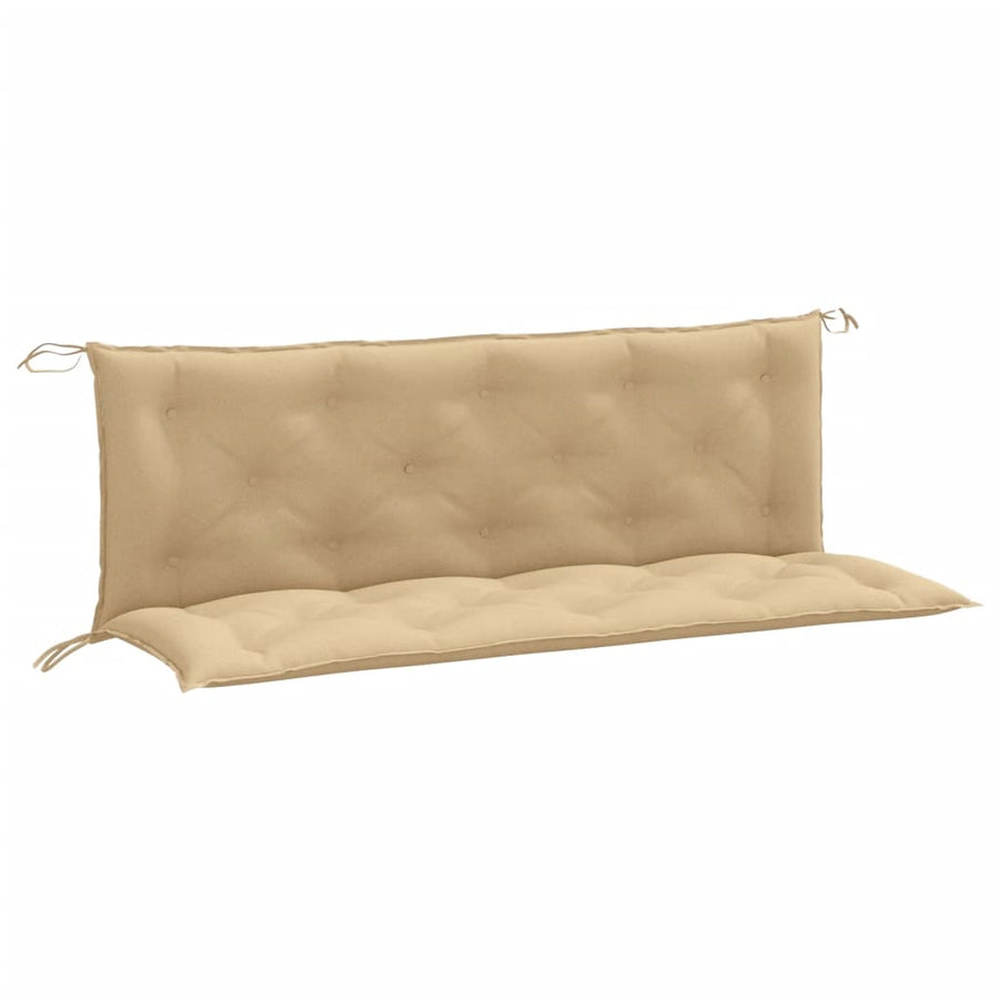 Tuinbankkussens 2 st 150x50x7 cm stof gemêleerd beige
