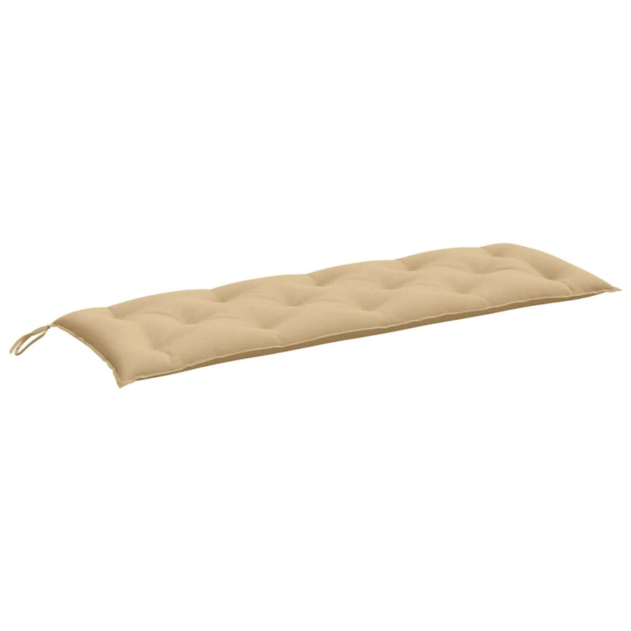 Tuinbankkussens 2 st 150x50x7 cm stof gemêleerd beige