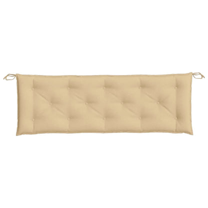Tuinbankkussens 2 st 150x50x7 cm stof gemêleerd beige