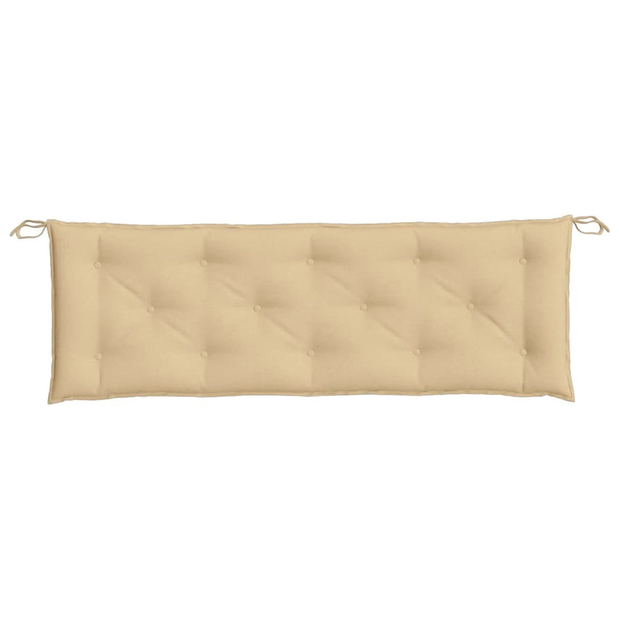 Tuinbankkussens 2 st 150x50x7 cm stof gemêleerd beige