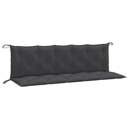 Tuinbankkussens 2 st 180x50x7 cm stof gemêleerd antracietkleur