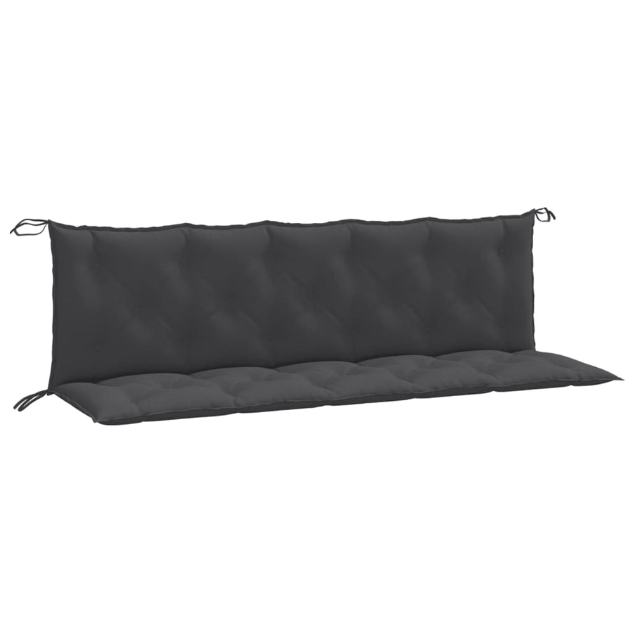 Tuinbankkussens 2 st 180x50x7 cm stof gemêleerd antracietkleur