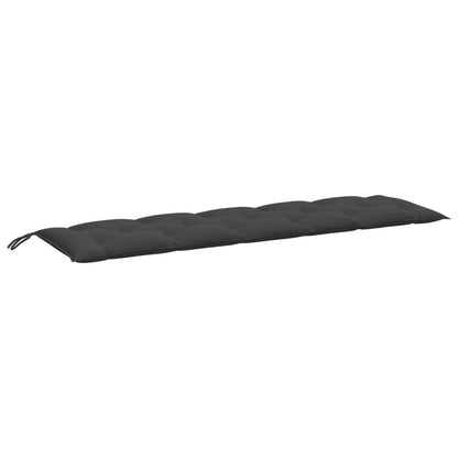 Tuinbankkussens 2 st 180x50x7 cm stof gemêleerd antracietkleur