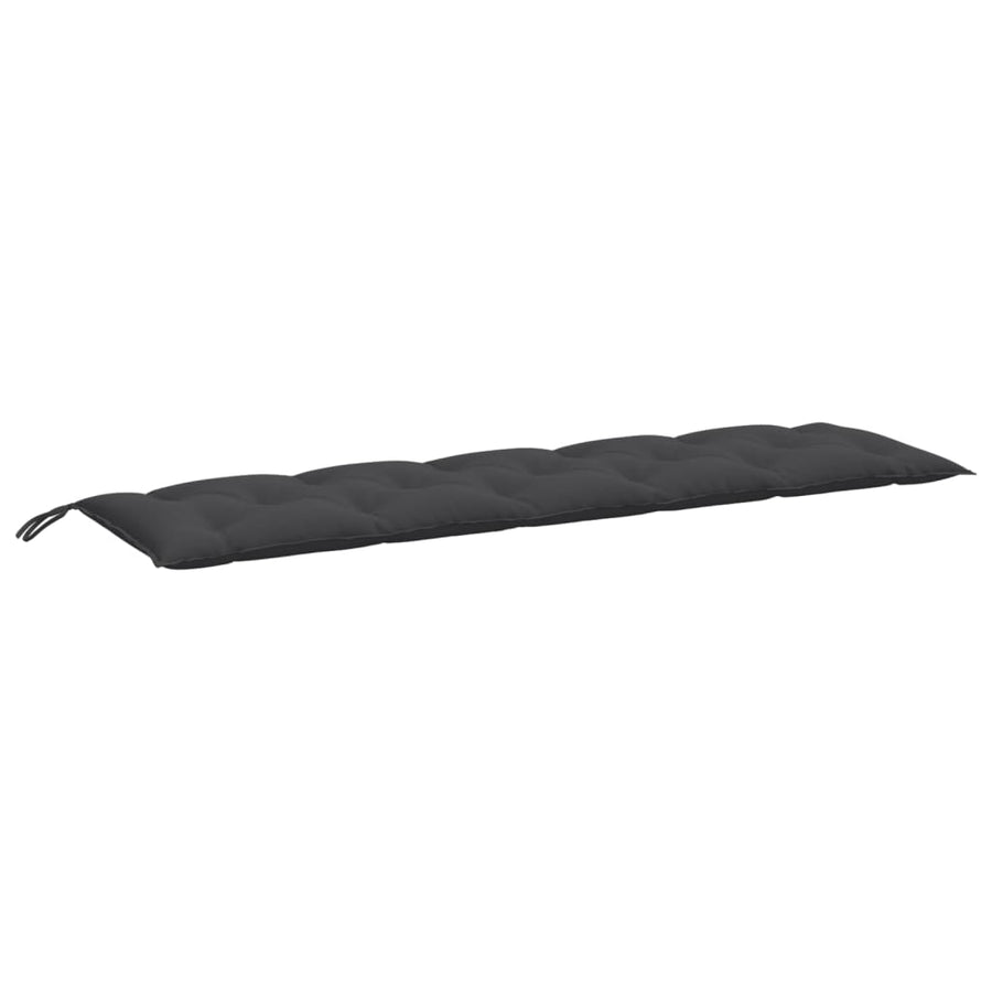 Tuinbankkussens 2 st 180x50x7 cm stof gemêleerd antracietkleur