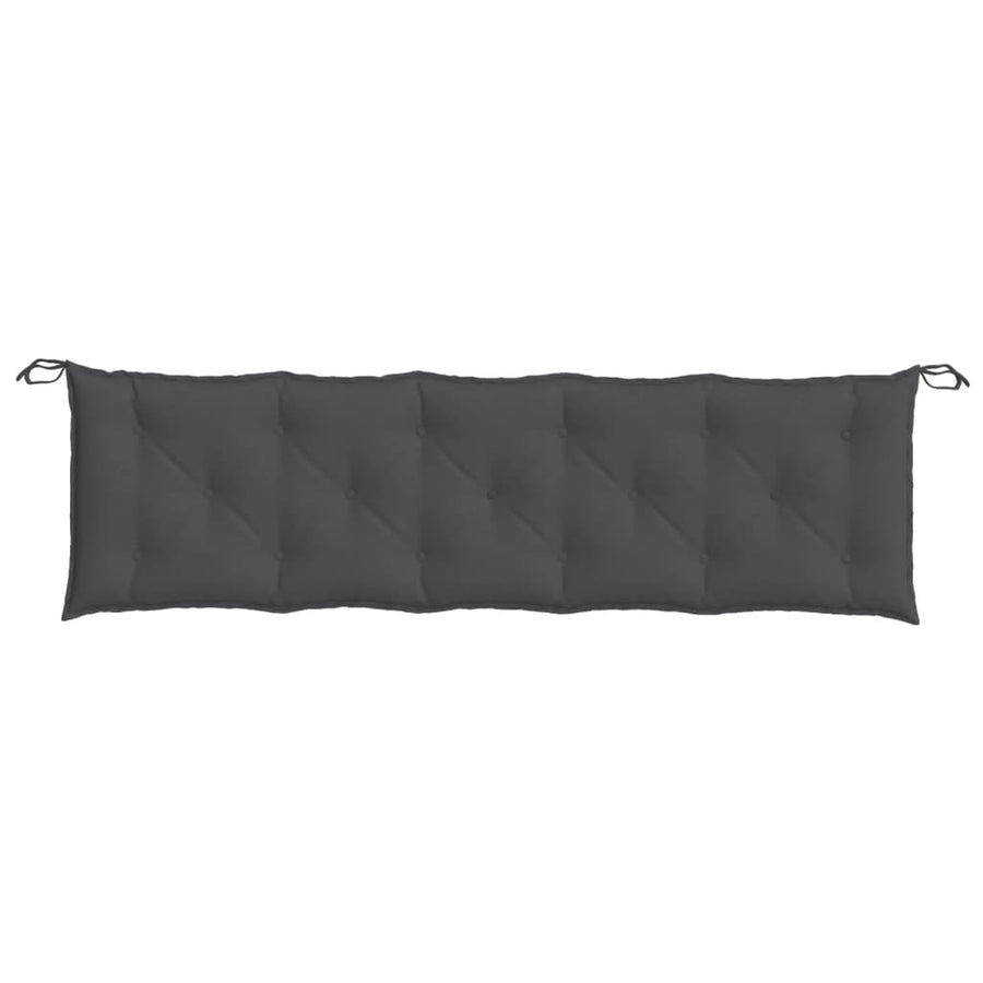 Tuinbankkussens 2 st 180x50x7 cm stof gemêleerd antracietkleur