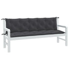 Tuinbankkussens 2 st 180x50x7 cm gemêleerd antraciet