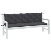 Tuinbankkussens 2 st 180x50x7 cm gemêleerd antraciet