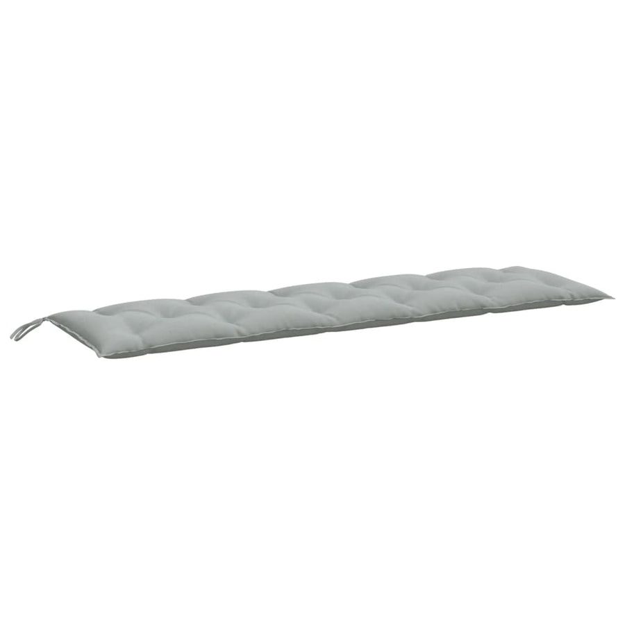 Tuinbankkussens 2 st 180x50x7 cm stof gemêleerd lichtgrijs