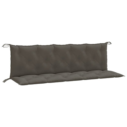 Tuinbankkussens 2 st 180x50x7 cm stof gemêleerd donkergrijs