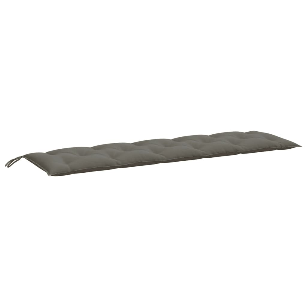 Tuinbankkussens 2 st 180x50x7 cm stof gemêleerd donkergrijs