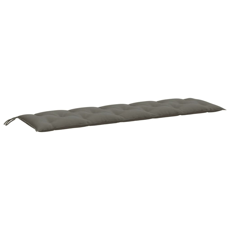 Tuinbankkussens 2 st 180x50x7 cm stof gemêleerd donkergrijs