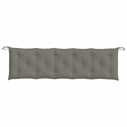 Tuinbankkussens 2 st 180x50x7 cm stof gemêleerd donkergrijs