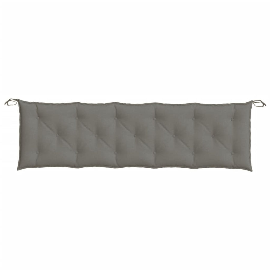 Tuinbankkussens 2 st 180x50x7 cm stof gemêleerd donkergrijs