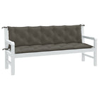 Tuinbankkussens 2 st 180x50x7 cm gemêleerd donkergrijs