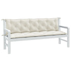Tuinbankkussens 2 st 180x50x7 cm gemêleerd crème