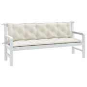 Tuinbankkussens 2 st 180x50x7 cm gemêleerd crème