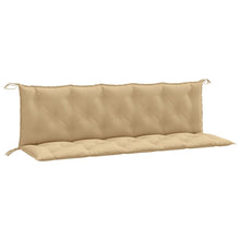 Tuinbankkussens 2 st 180x50x7 cm stof gemêleerd beige