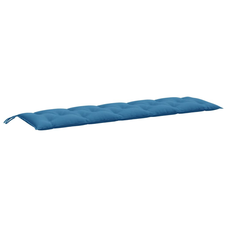 Tuinbankkussens 2 st 180x50x7 cm stof gemêleerd blauw