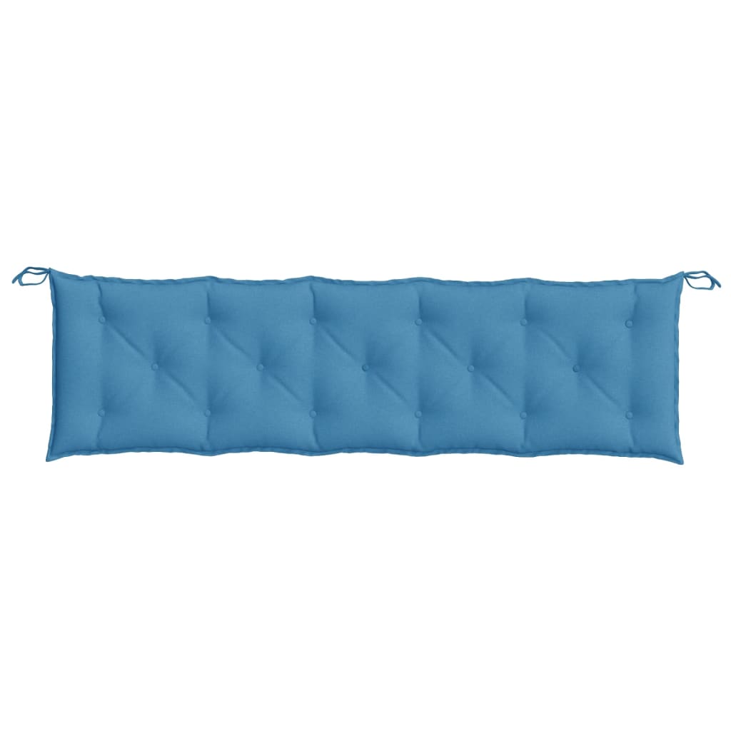 Tuinbankkussens 2 st 180x50x7 cm stof gemêleerd blauw
