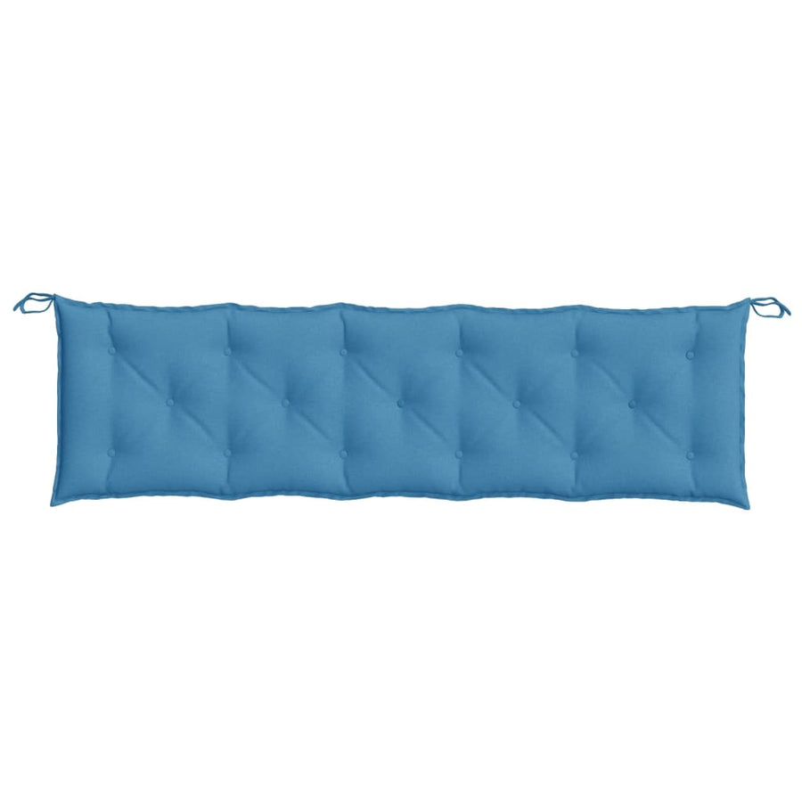 Tuinbankkussens 2 st 180x50x7 cm stof gemêleerd blauw