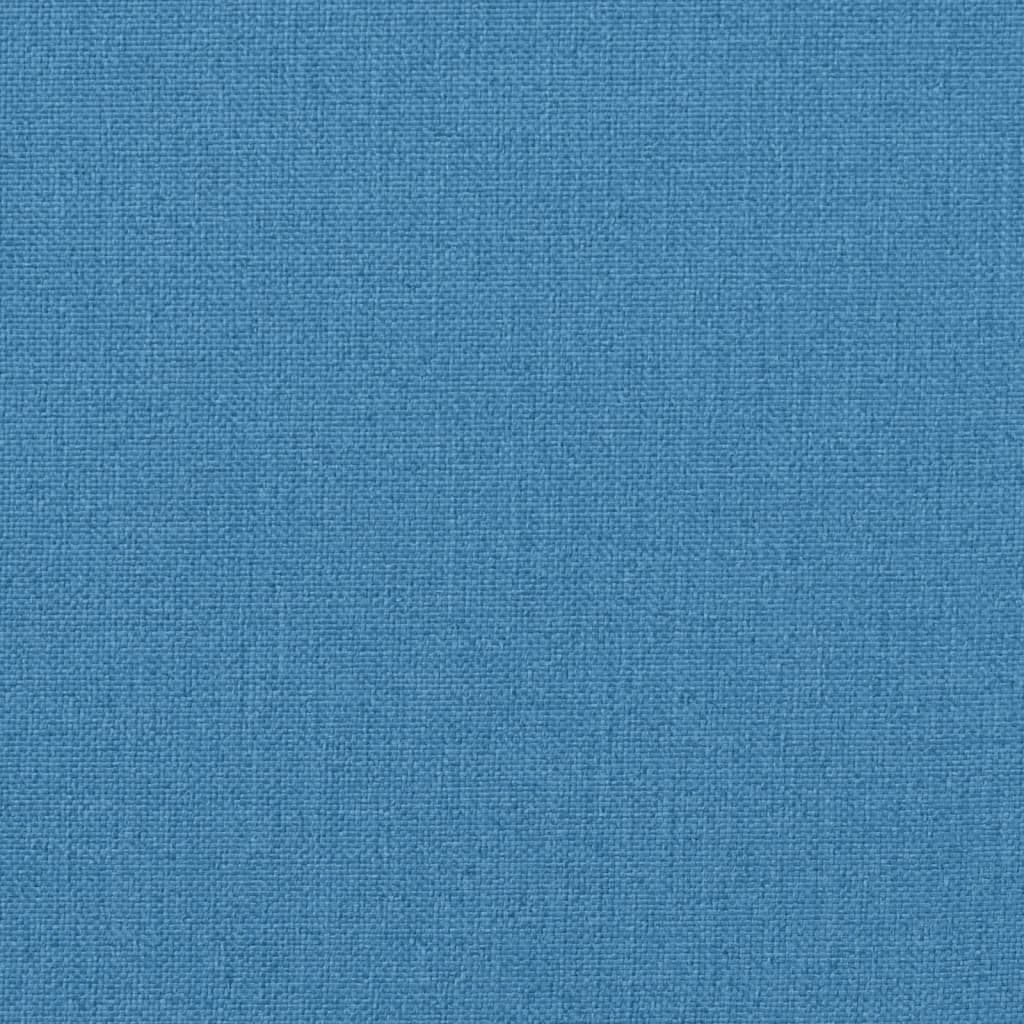 Tuinbankkussens 2 st 180x50x7 cm stof gemêleerd blauw