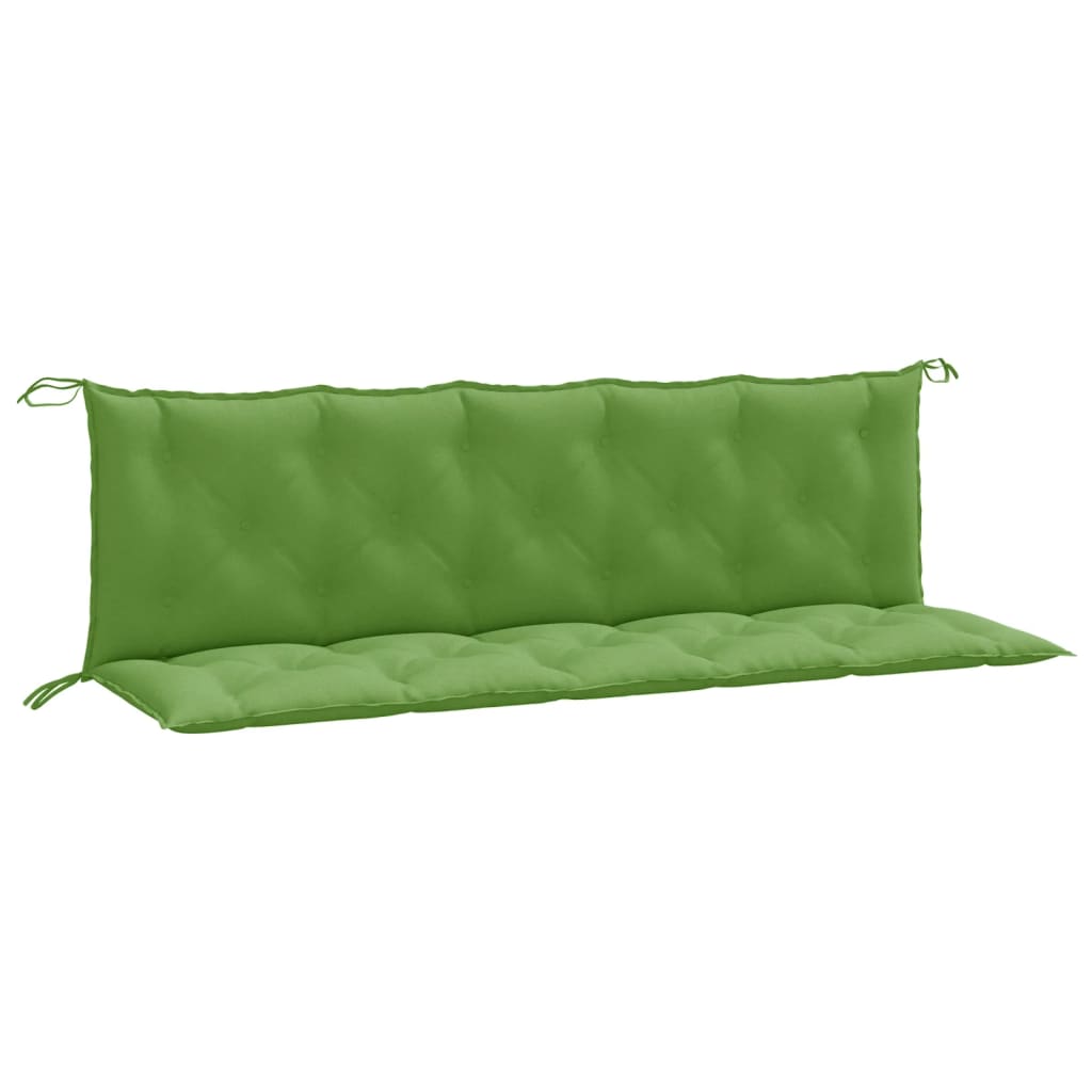 Tuinbankkussens 2 st 180x50x7 cm stof gemêleerd groen